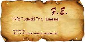 Földvári Emese névjegykártya